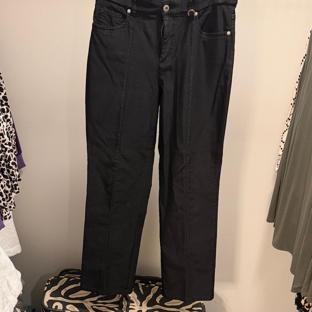 Simon Chang Women's Black Straight Leg Jeans